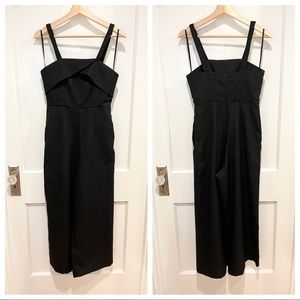Selfie Leslie Black Cropped Wide Leg Jumpsuit S